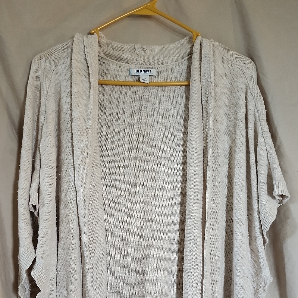 Old Navy Women's Beige Open-Front Cardigan